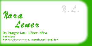 nora lener business card