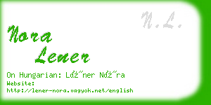 nora lener business card